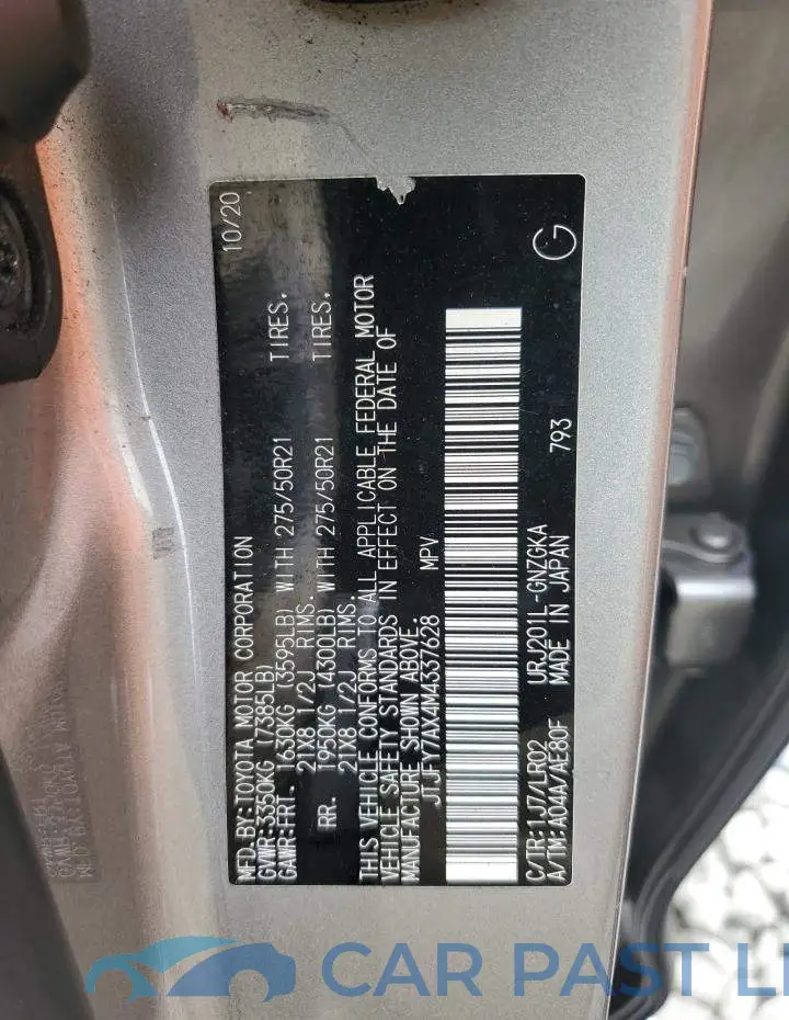 JTJFY7AX4M4337628# 13
