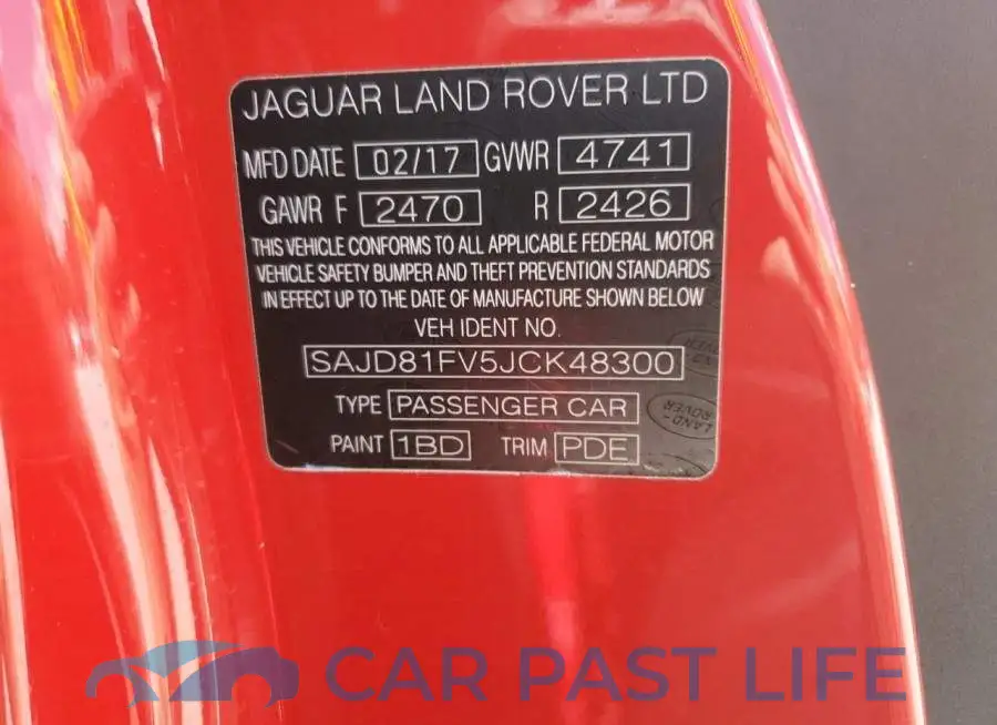 SAJD81FV5JCK48300# 13