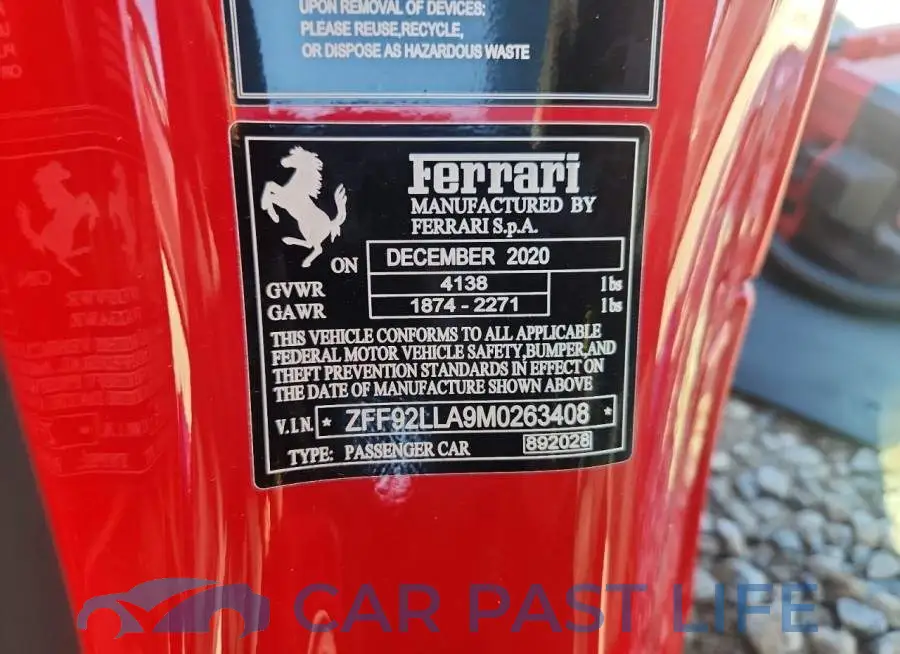 ZFF92LLA9M0263408# 12