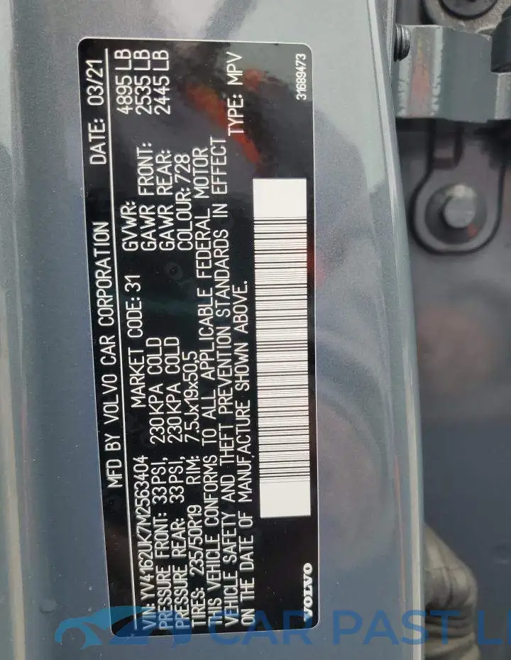 YV4162UK7M2563404# 13