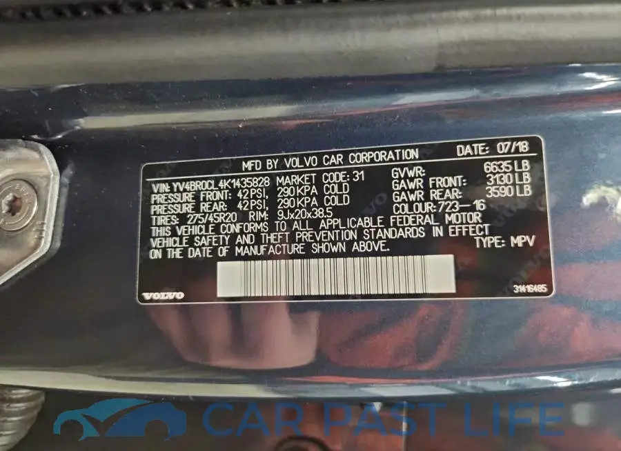 YV4BR0CL4K1435828# 13