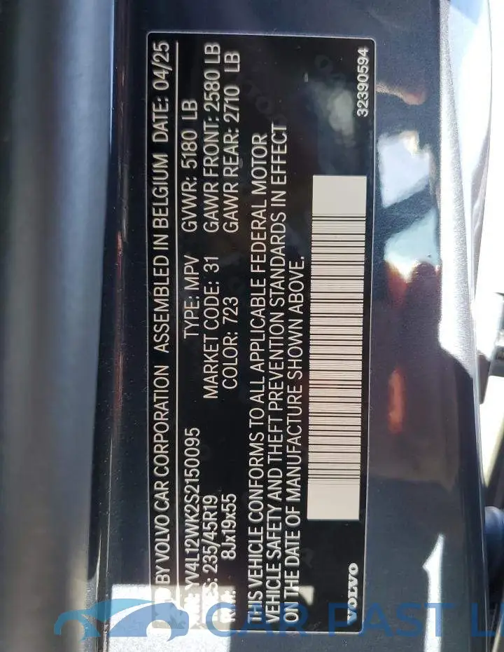 YV4L12WK2S2150095# 12