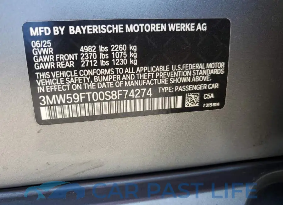 3MW59FT00S8F74274# 12