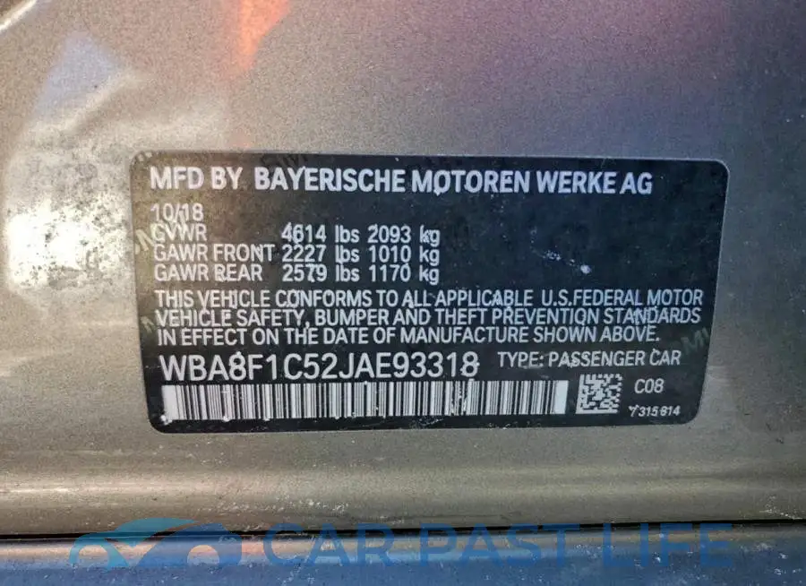WBA8F1C52JAE93318# 13
