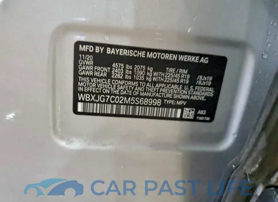 WBXJG7C02M5S68998# 13
