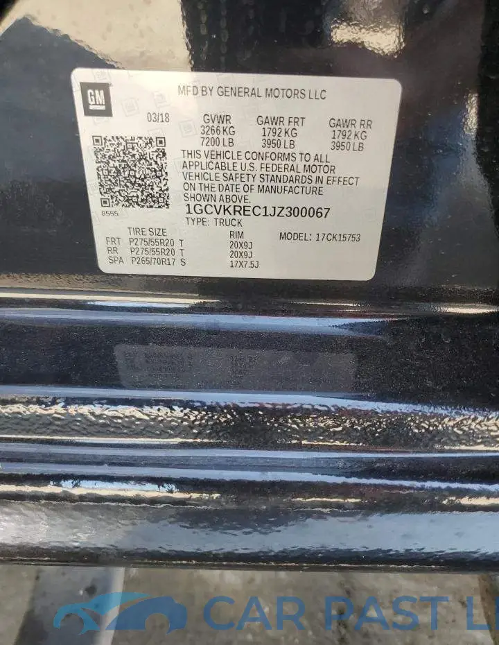 1GCVKREC1JZ300067# 12