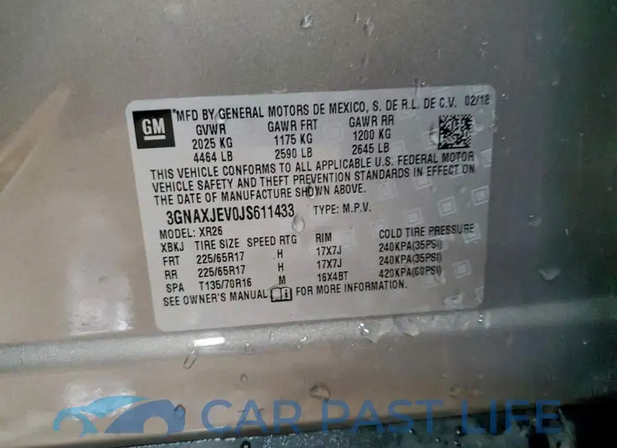 3GNAXJEV0JS611433# 13