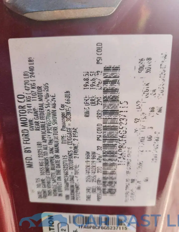 1FA6P8CF6G5237115# 13