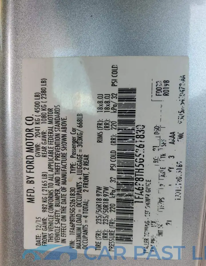 1FA6P8TH5G5261830# 13