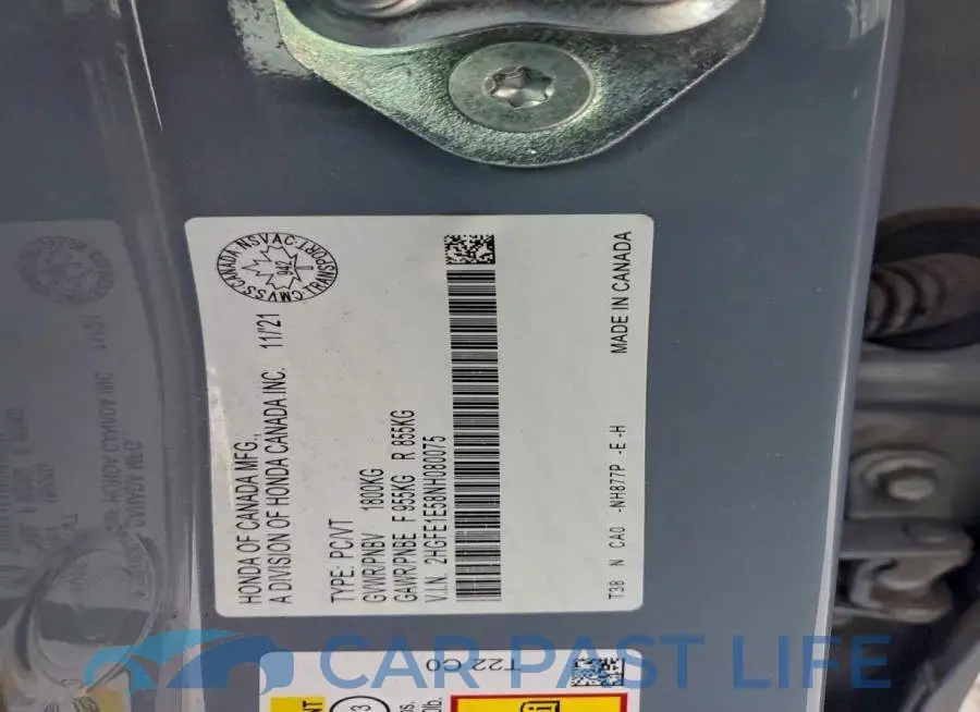 2HGFE1E58NH080075# 12