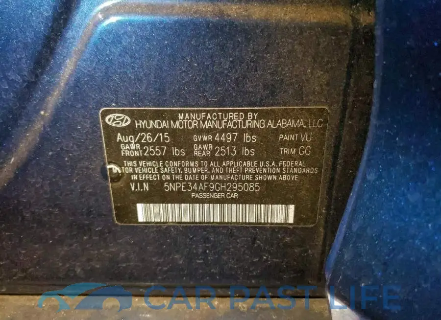 5NPE34AF9GH295085# 12