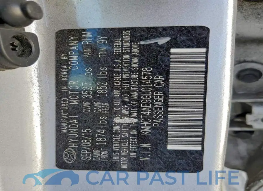 KMHCT4AE9GU014578# 12