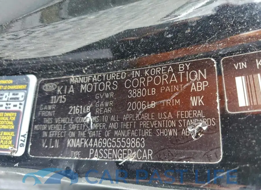 KNAFK4A69G5559863# 12