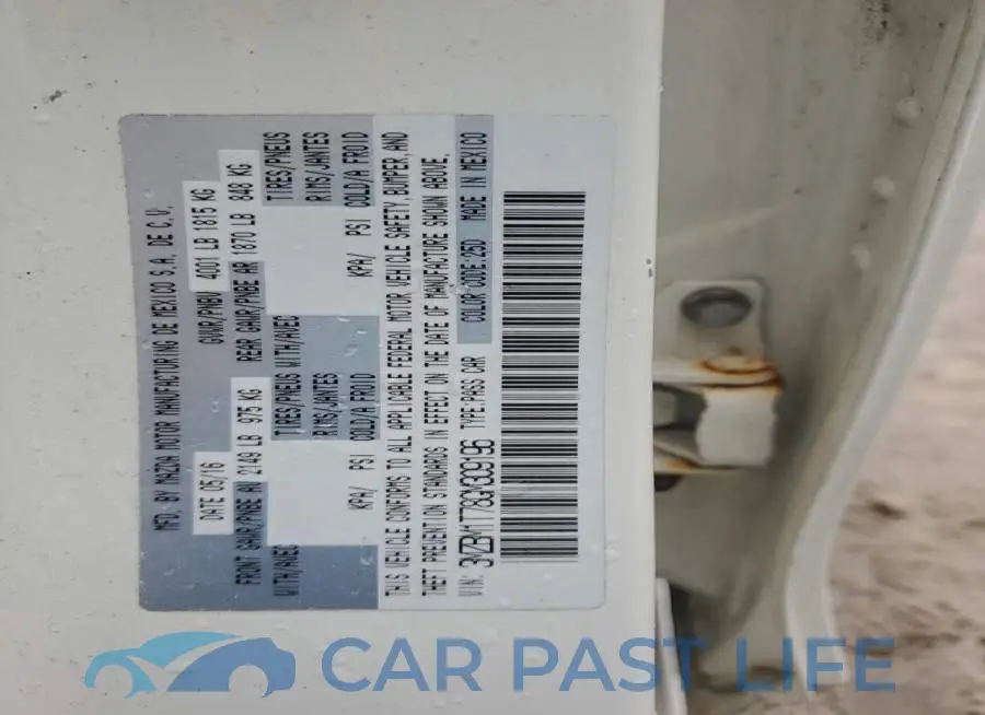 3MZBM1T78GM309196# 12