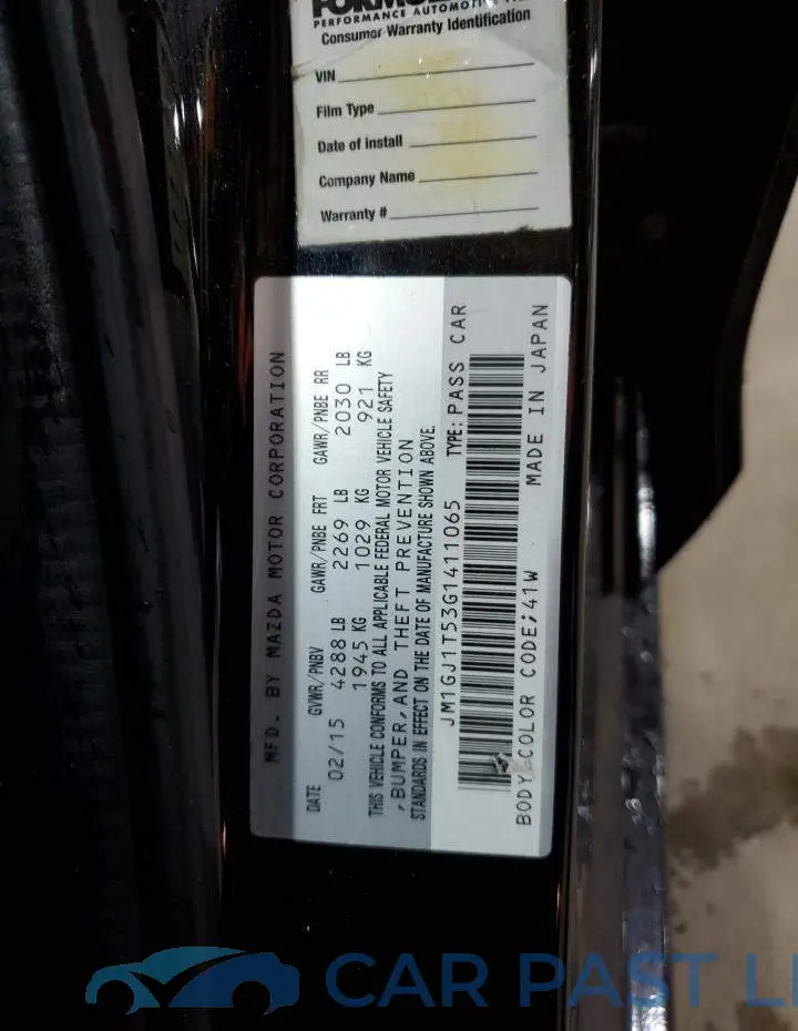 JM1GJ1T53G1411065# 12
