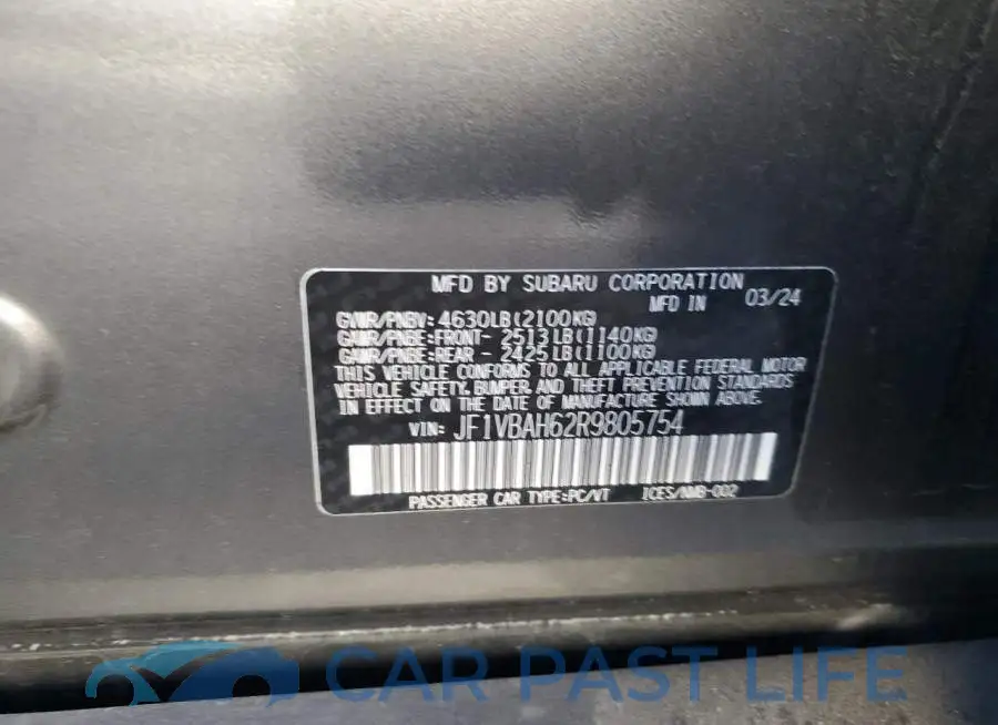 JF1VBAH62R9805754# 13