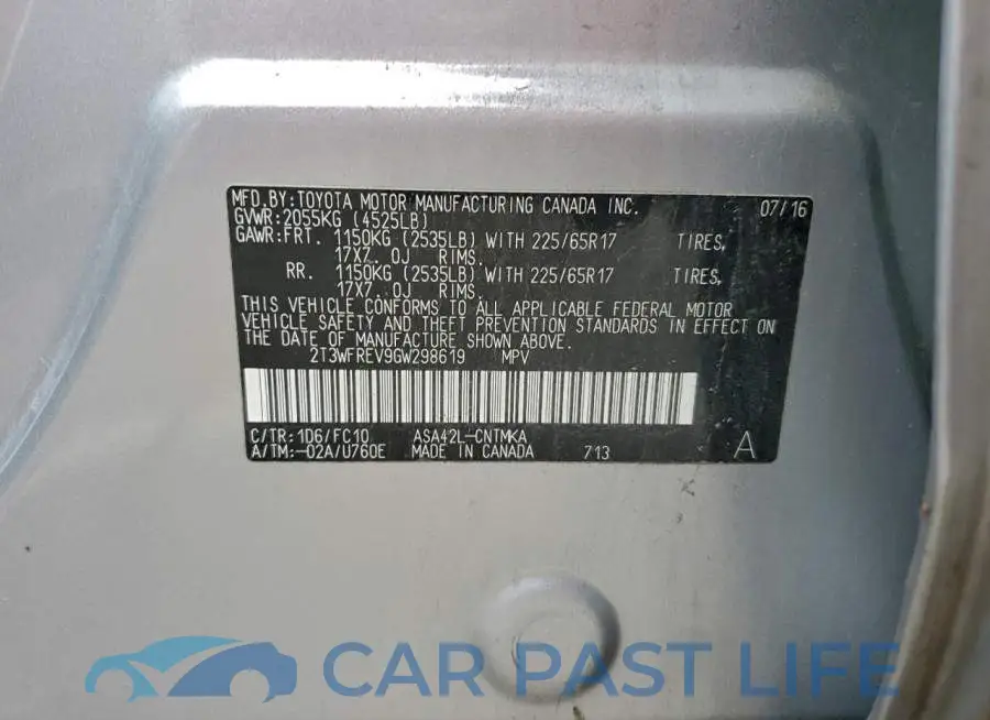 2T3WFREV9GW298619# 14