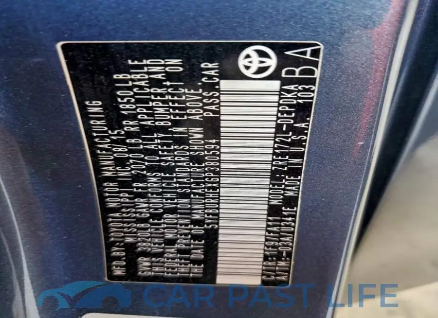 5YFBURHEXGP380594# 13