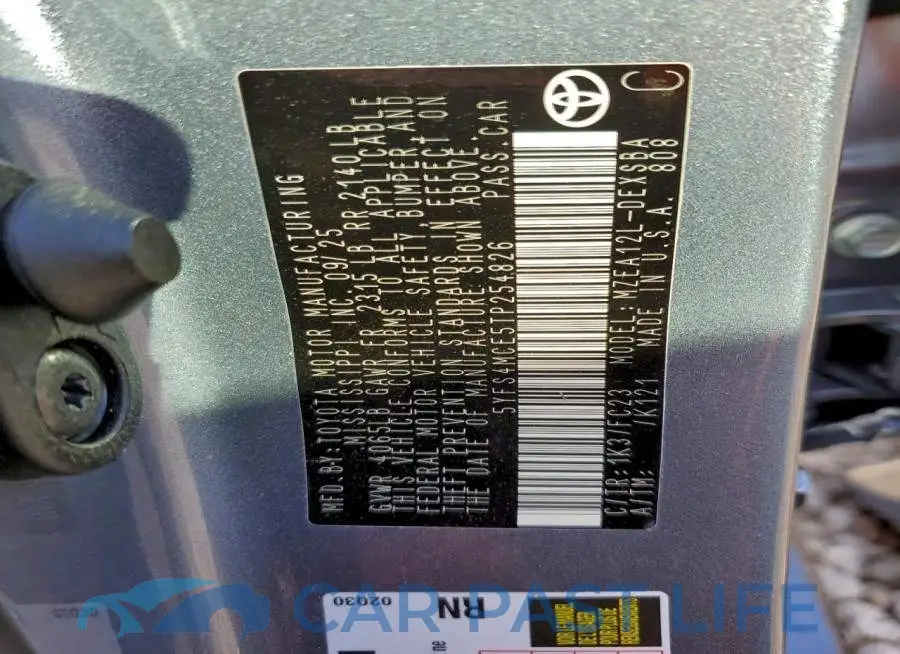 5YFS4MCE5TP254826# 12