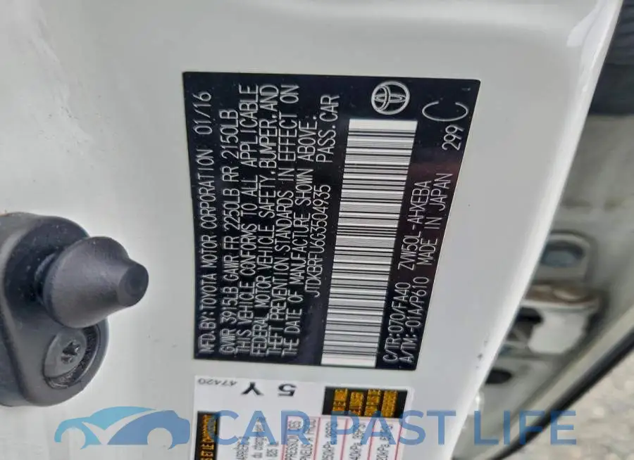 JTDKBRFU6G3504935# 12