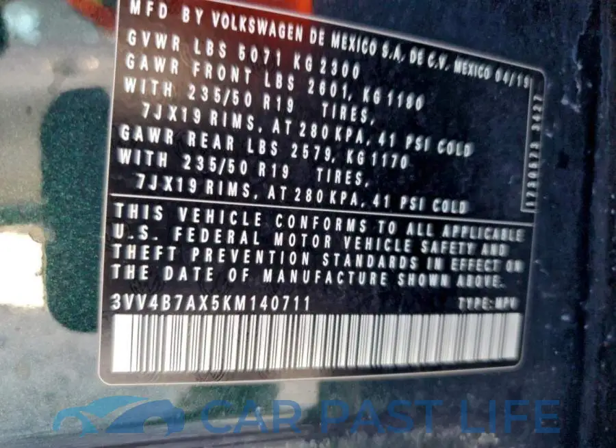3VV4B7AX5KM140711# 13
