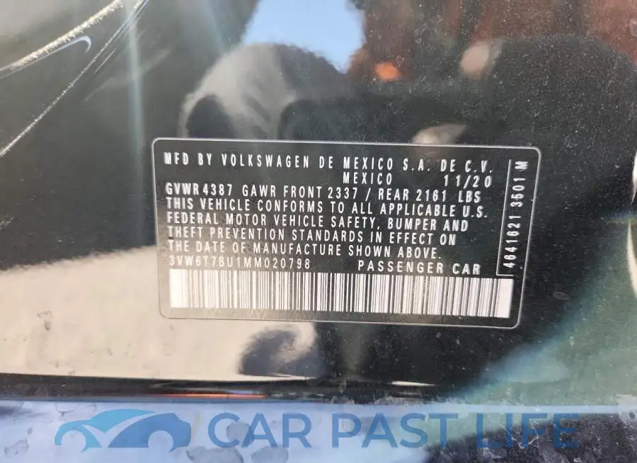 3VW6T7BU1MM020798# 12
