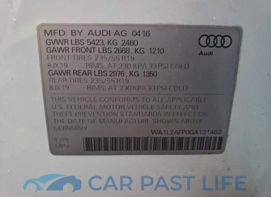 WA1L2AFP0GA131462# 13