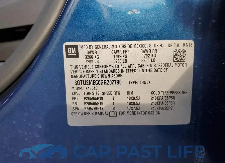 3GTU2MEC6GG202790# 13