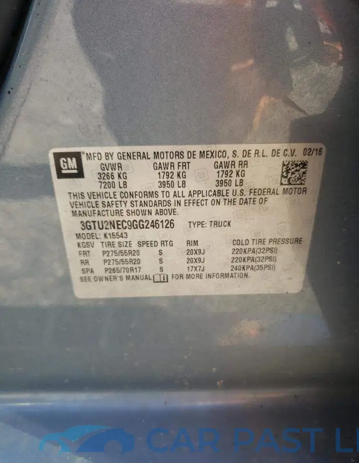 3GTU2NEC9GG246126# 12