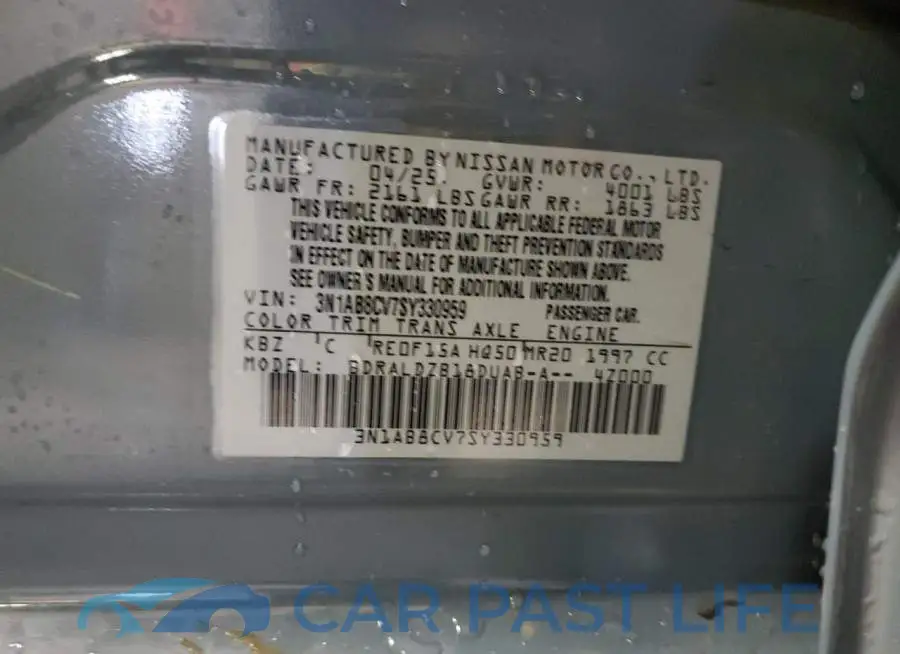 3N1AB8CV7SY330959# 12