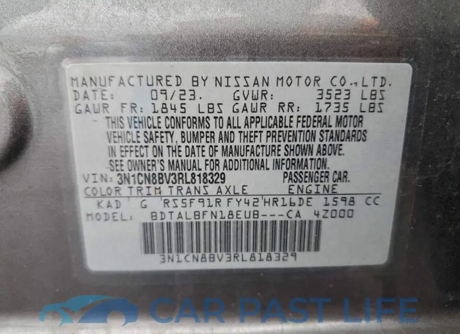 3N1CN8BV3RL818329# 13