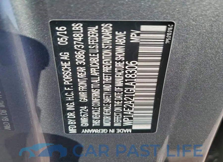WP1AE2A21GLA18306# 13