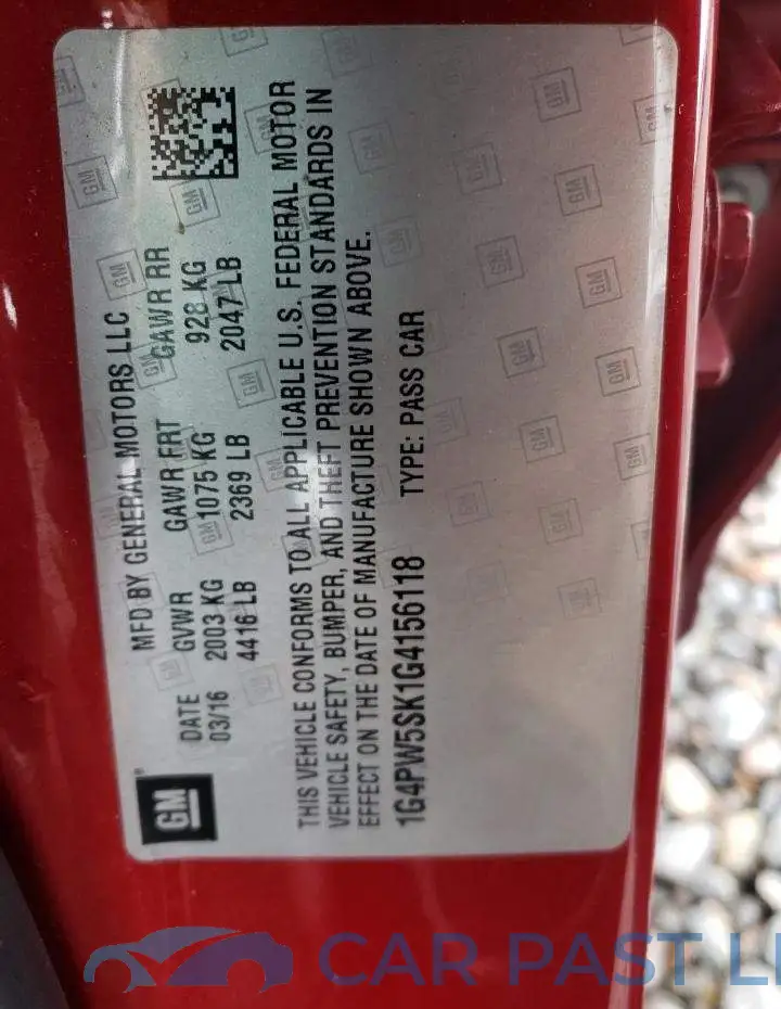 1G4PW5SK1G4156118# 12