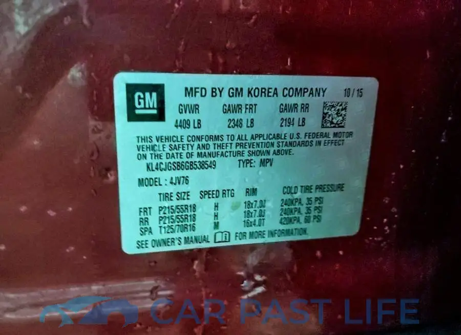 KL4CJGSB6GB538549# 13