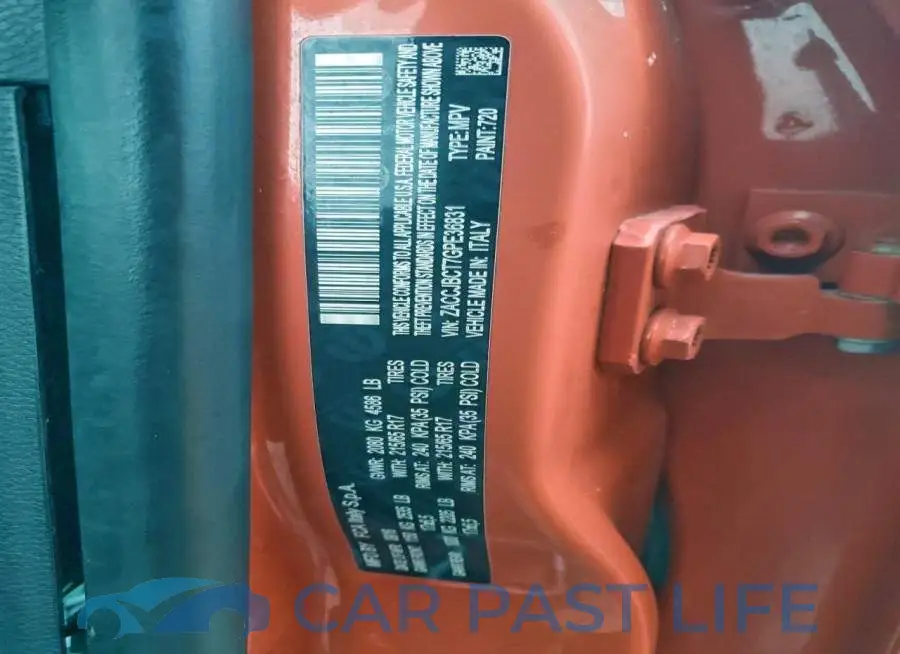 ZACCJBCT7GPE36831# 12