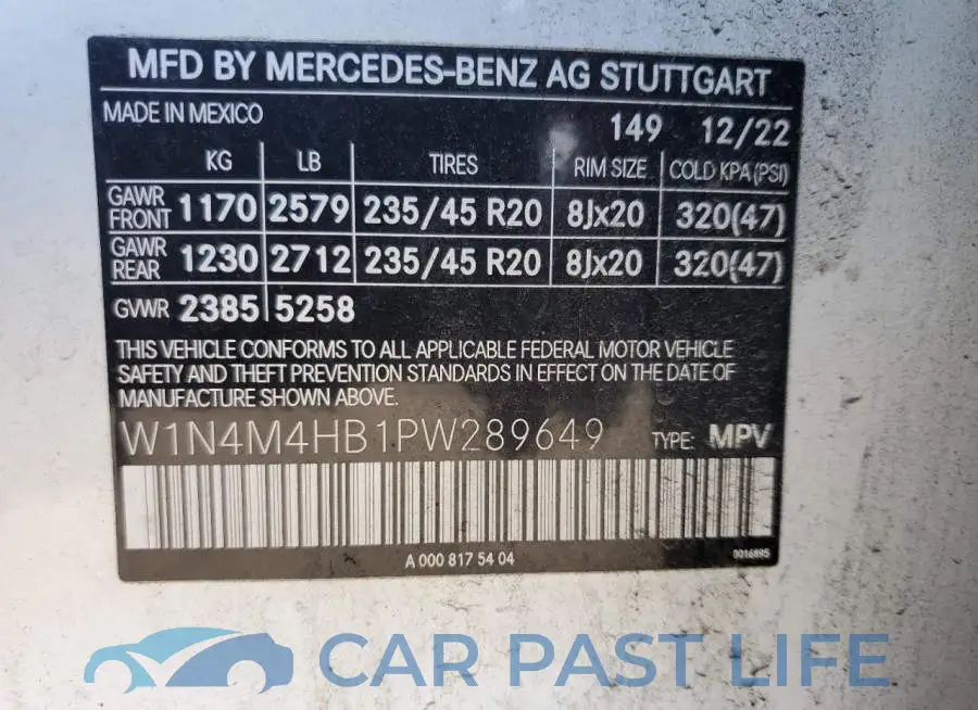 W1N4M4HB1PW289649# 13