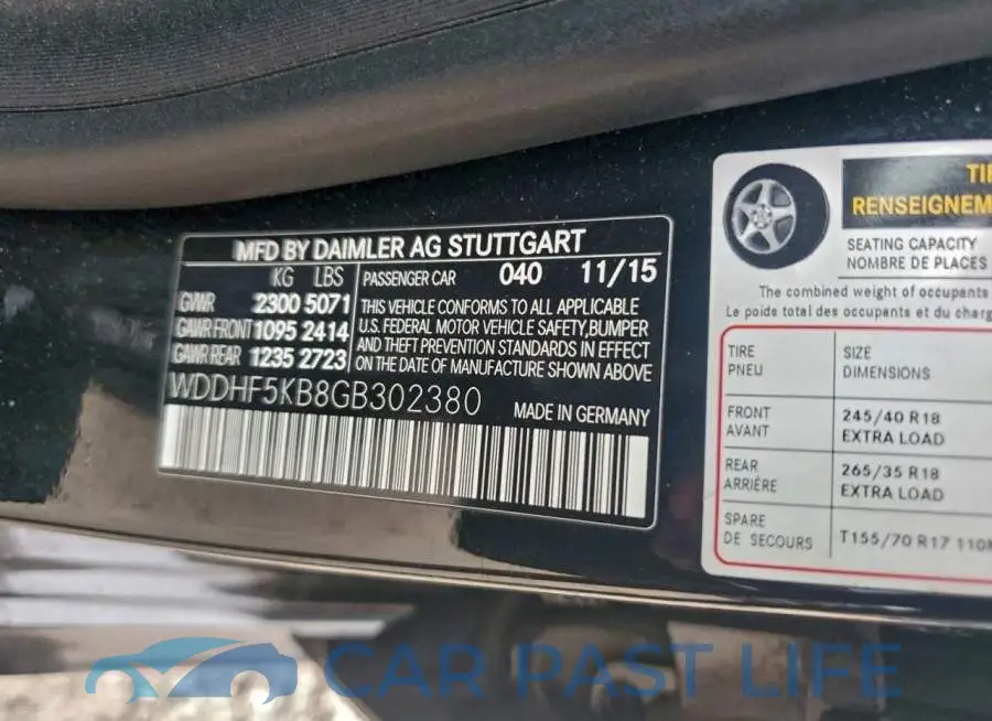 WDDHF5KB8GB302380# 12
