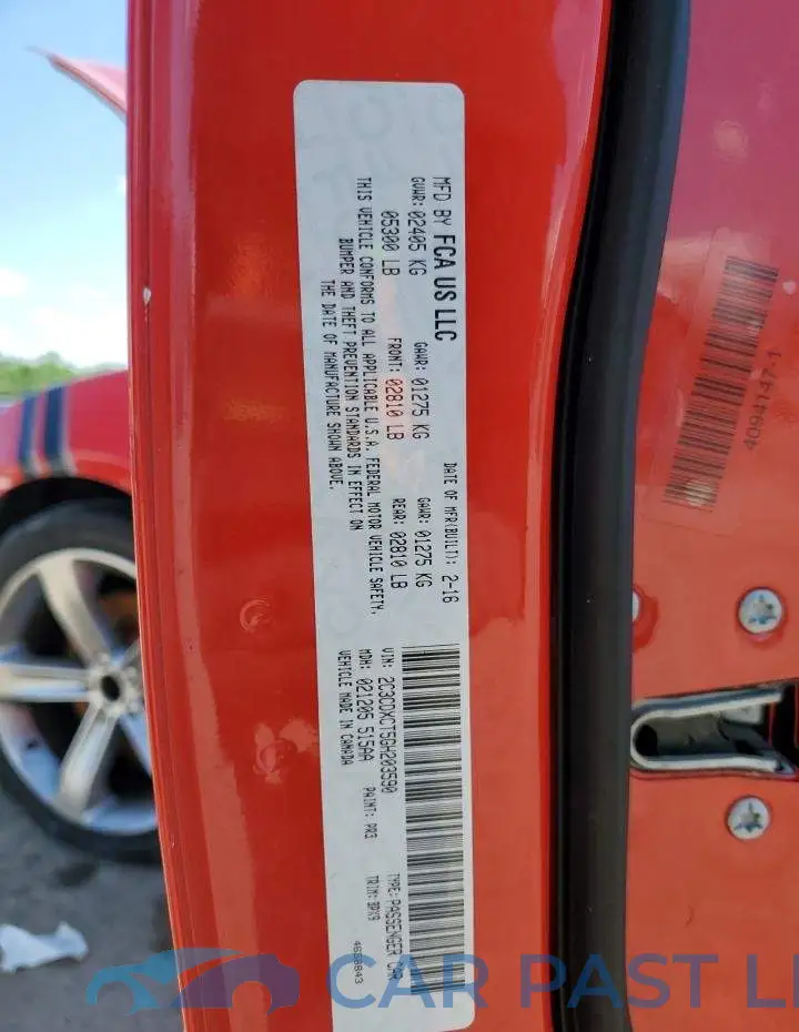2C3CDXCT5GH203590# 13