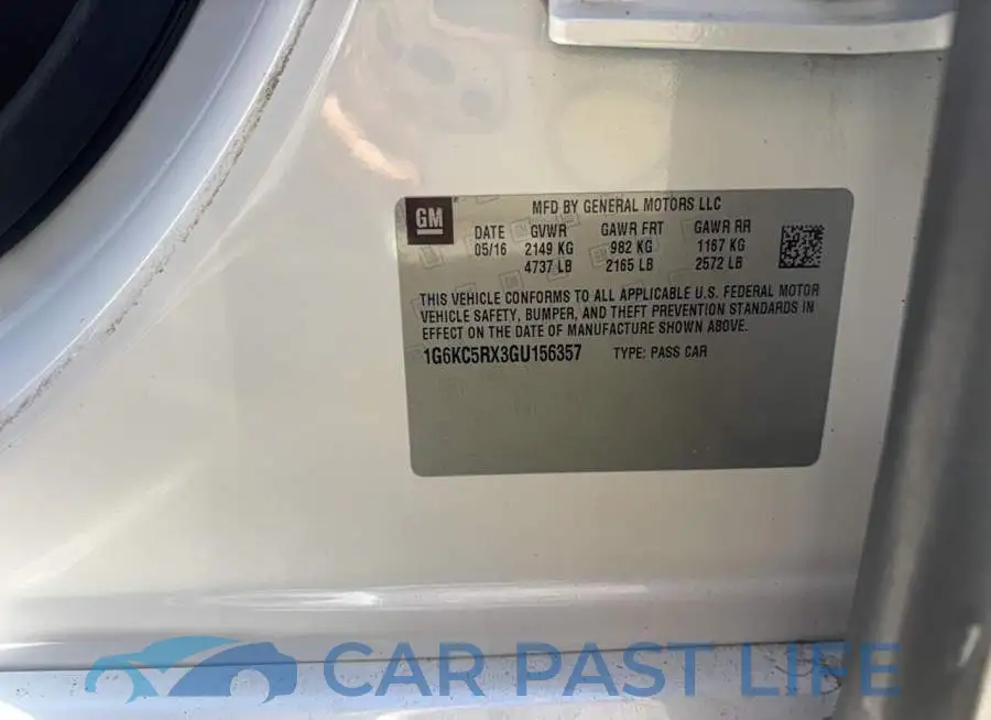 1G6KC5RX3GU156357# 10