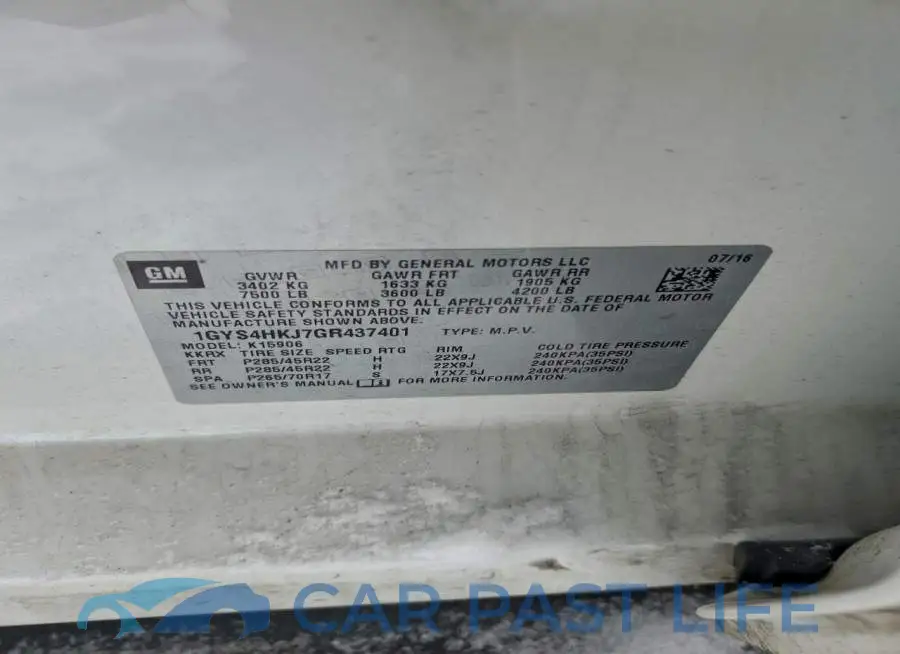 1GYS4HKJ7GR437401# 14