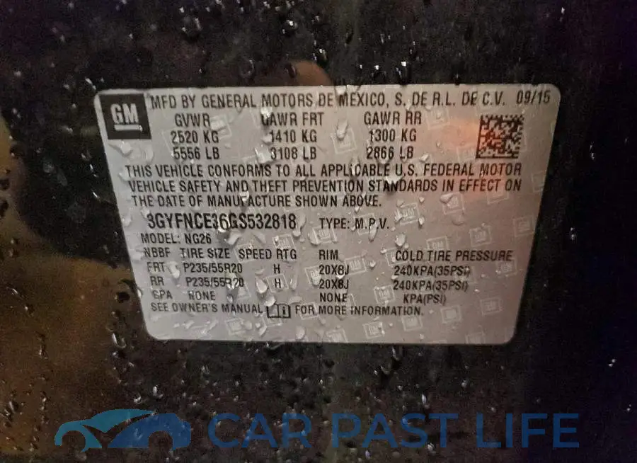 3GYFNCE36GS532818# 13