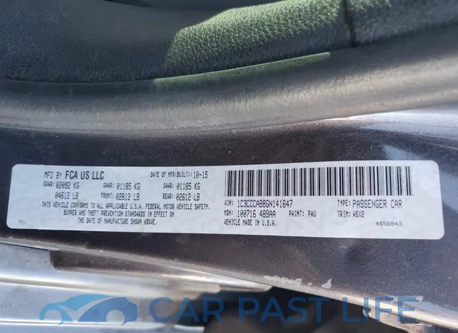 1C3CCCAB8GN141647# 12