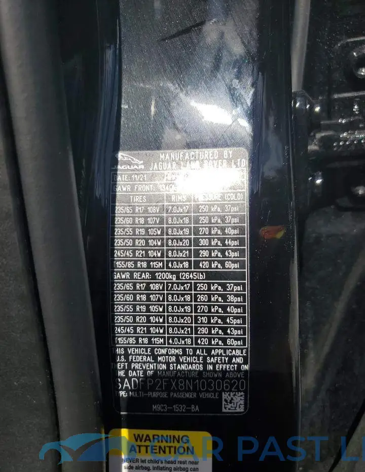 SADFP2FX8N1030620# 12