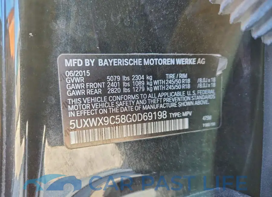 5UXWX9C58G0D69198# 13