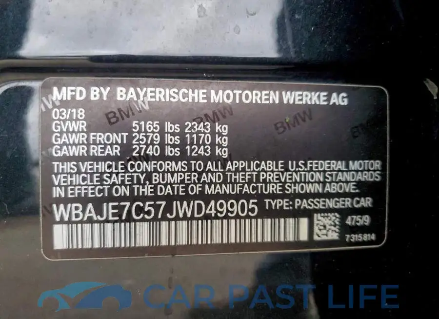 WBAJE7C57JWD49905# 12