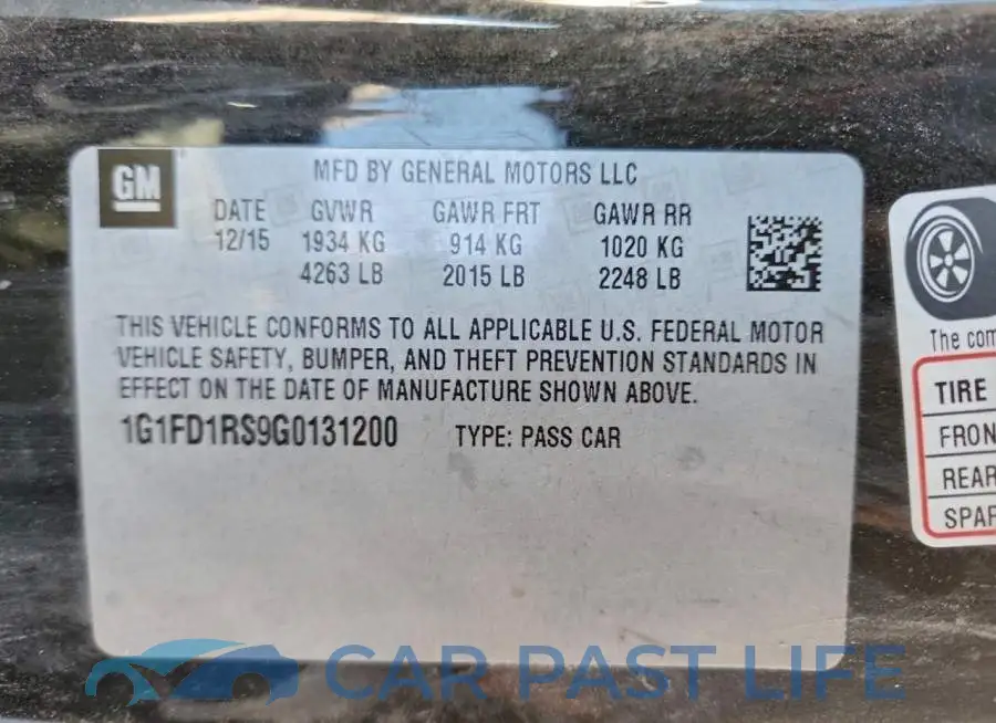 1G1FD1RS9G0131200# 12