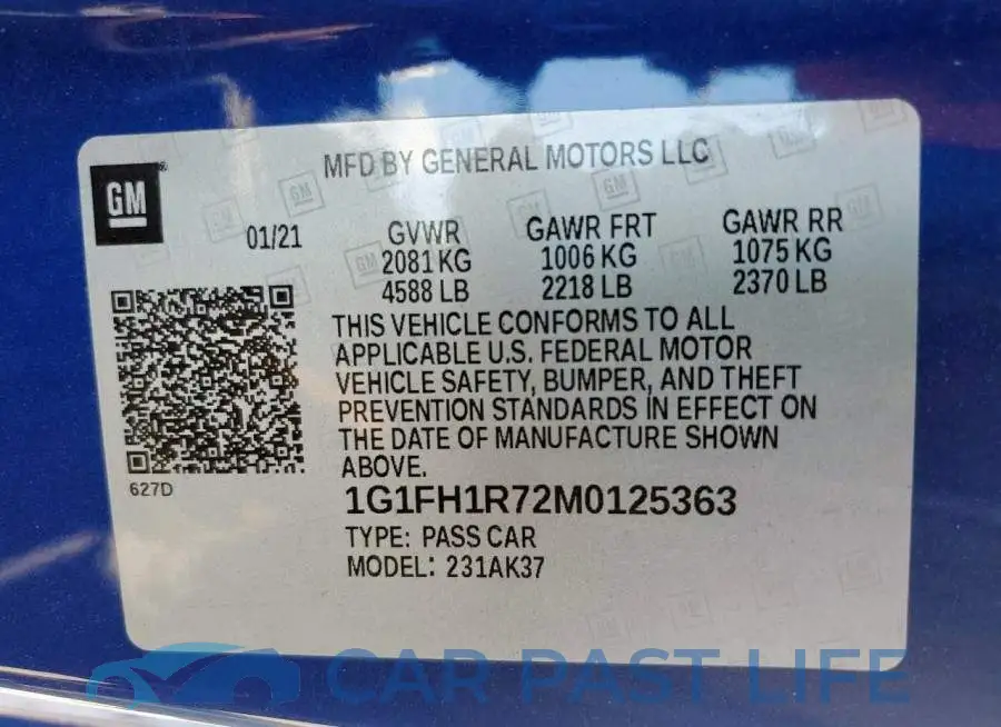 1G1FH1R72M0125363# 12