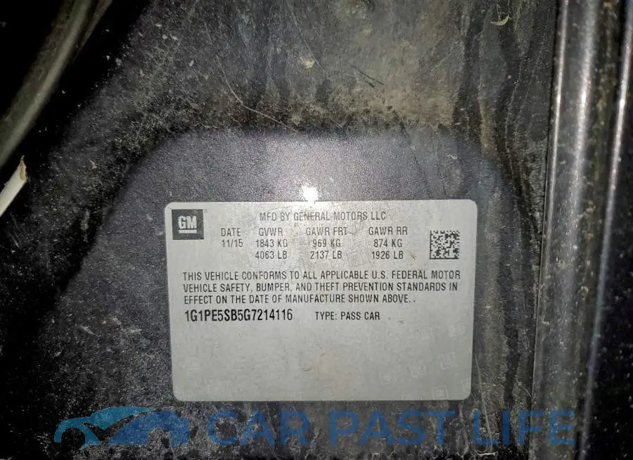 1G1PE5SB5G7214116# 12