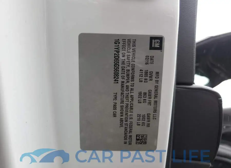 1G1YP2D65G5608241# 12