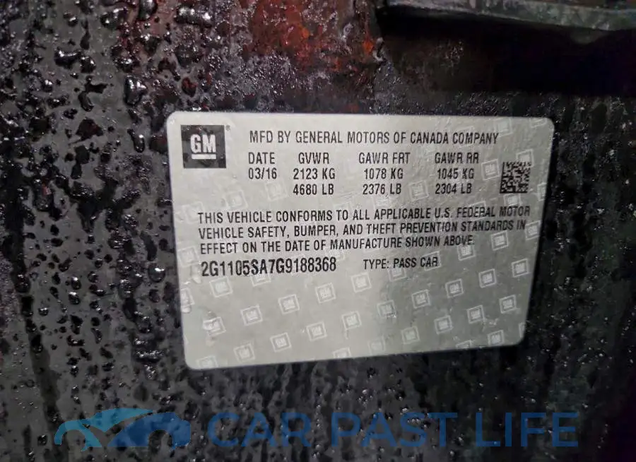 2G1105SA7G9188368# 13